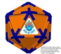 Full Dice - Disc Golf-Blue-DarkOrange-DarkOrange