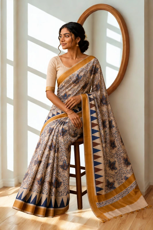 Kerala Printing Blue floral
