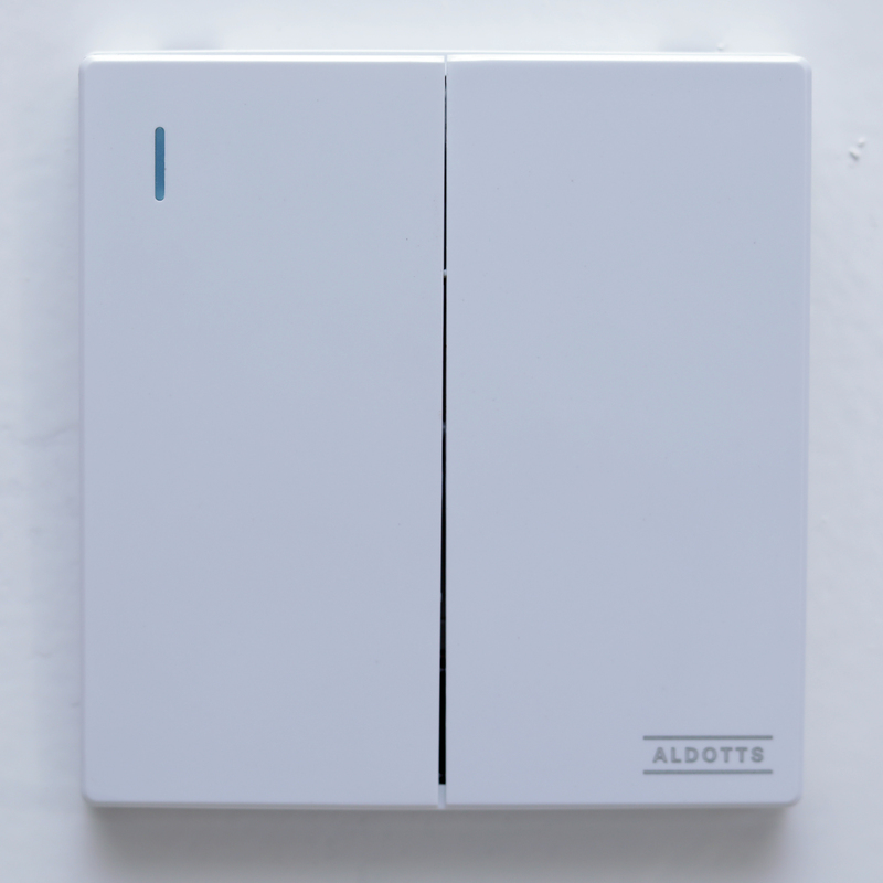 2 Gang 2 Way Push Button Wall Switch - -White