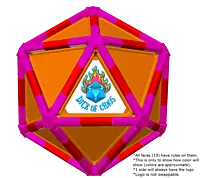 Full Dice - Disc Golf-DeepPink-Red-DarkOrange