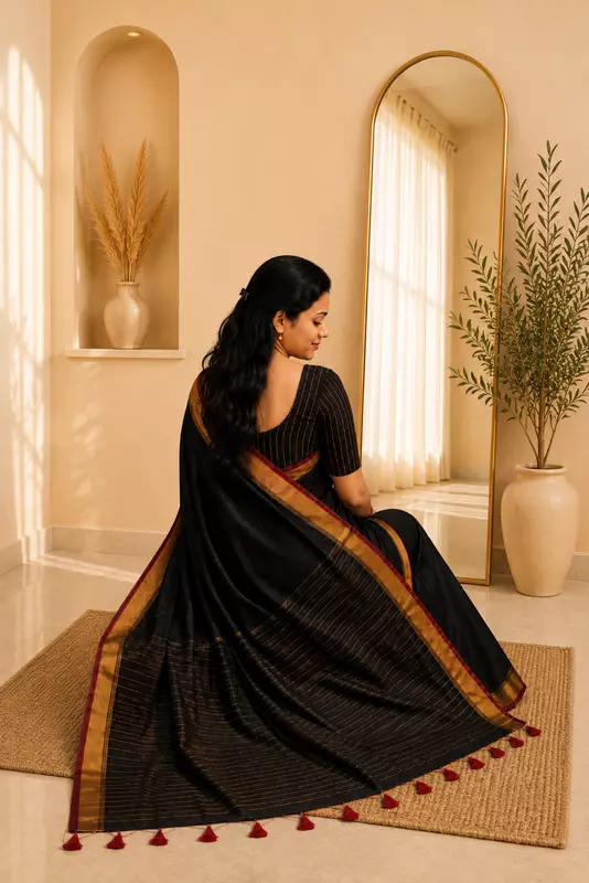 Mul Cotton Black Stripe