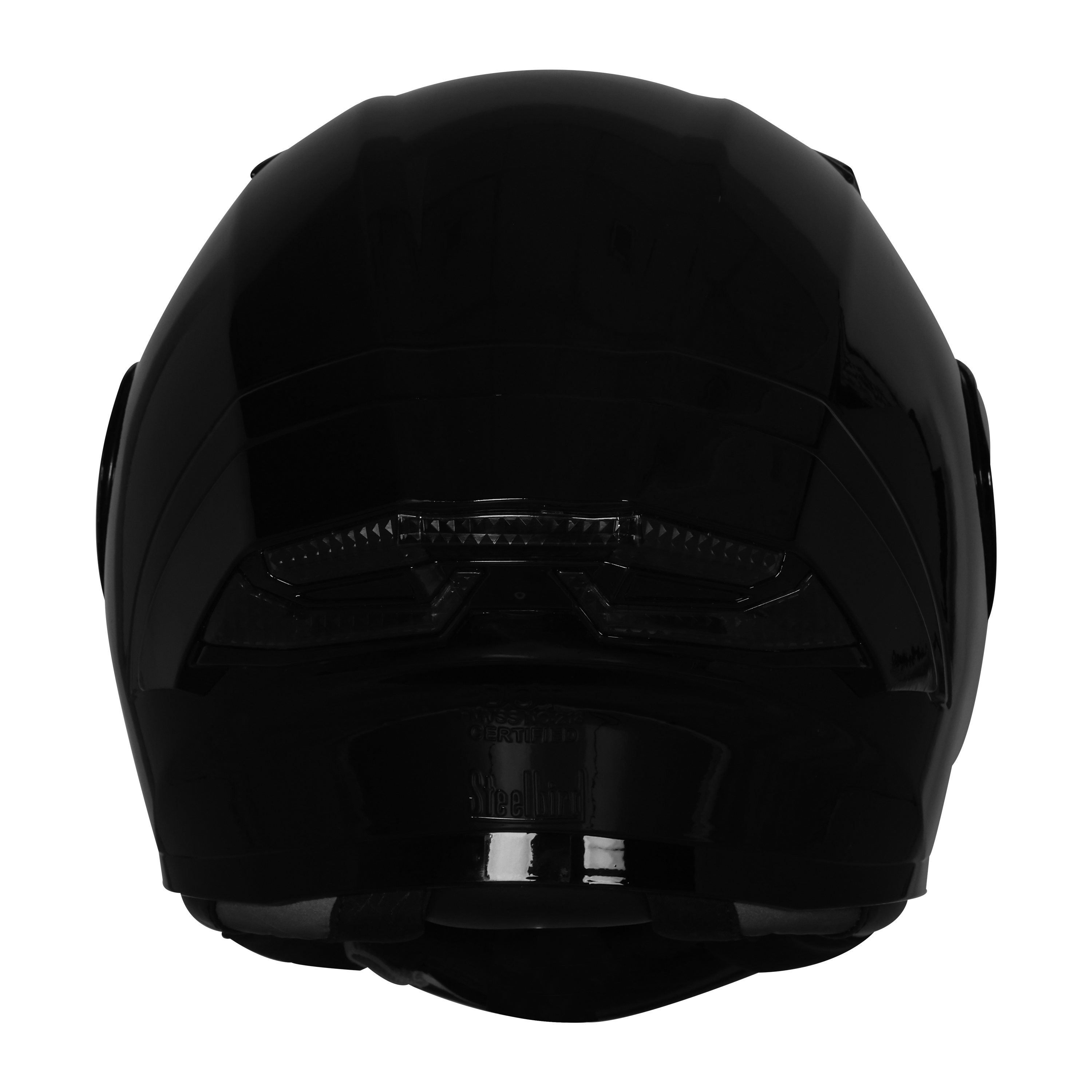 STEELBIRD SBA-11 TORNADO ISS GLOSSY SIGNATURE BLACK C/V 620 MM WITH EXTRA SMOKE VISOR-DOT CERTIFIED