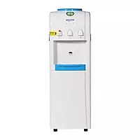 Front view of the Voltas Minimagic Pure R, showcasing its three taps and the sleek cabinet door.