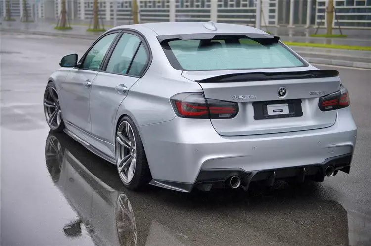 BMW 3 Series F30 F35 M-Tech GV Style Carbon Fiber Rear Lip | 2013–2019