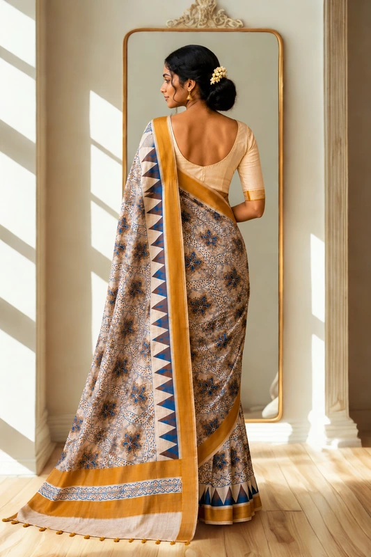 Kerala Printing Blue floral