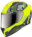 STUDDS THUNDER D5 MATT NEON YELLOW N5 YELLOW C/V (L) WITH SPOILER AND MIRROR VISOR