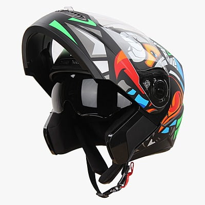 STEELBIRD SBA-7 BIRDIE MATT BLACK/GREEN C/V (L)