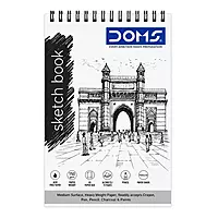 DOMS A5 Sketch Book 150 GSM 36 Sheets Spiral Bound Drawing Pad for Artists & Students