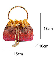 GRADIENT SHINY BUCKET BAG RAINBOW COLOUR