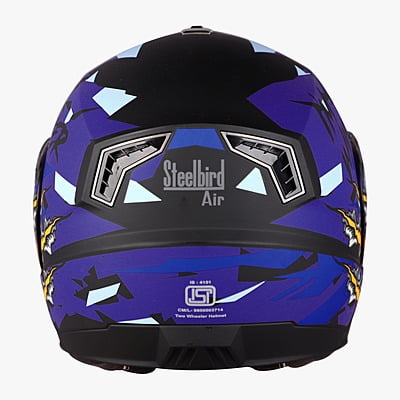 STEELBIRD SBA-7 WINNER GLOSSY BLACK/BLUE C/V (M)