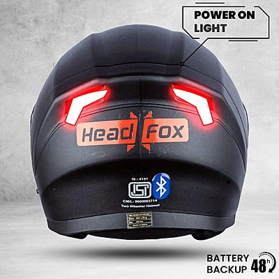 STEELBIRD SBA-21 RAPTOR BLACK C/V (M) WITH HEADFOX LOGO