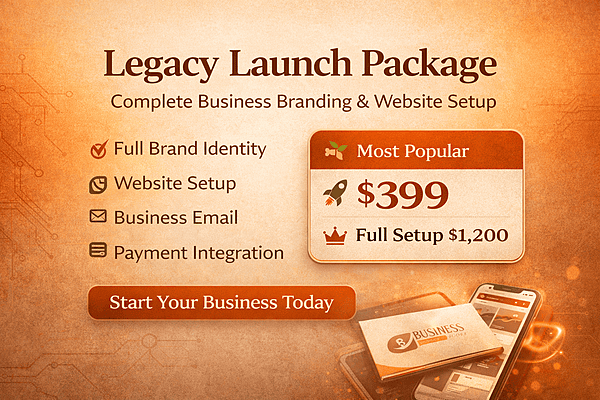 Small Business Branding Package | Logo, Business Cards & Marketing Kit β The Momentum Package Small Business Branding Package | Logo, Business Cards & Marketing Kit β The Momentum Package