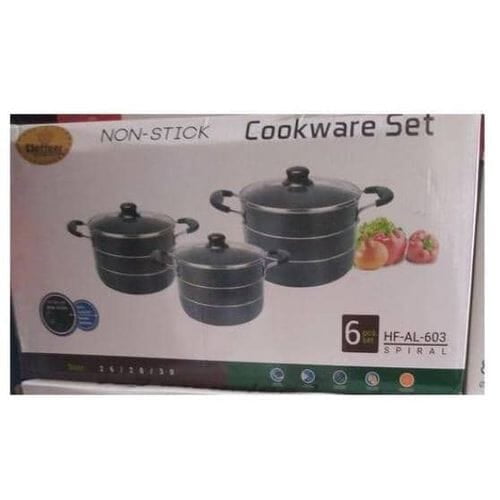 HOFFNER NON STICK COOKWARE SET OF 3 POTS - 20/22/24CM