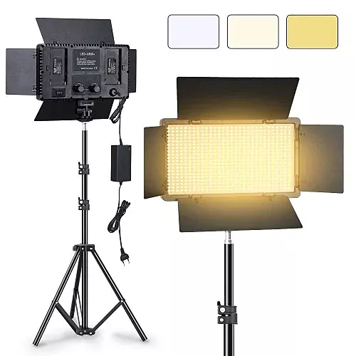 PRO LED 600 PHOTO AND VIDEO LED LIGHT KIT WITH TRIPOD STAND