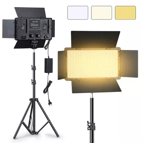 PRO LED 600 PHOTO AND VIDEO LED LIGHT KIT WITH TRIPOD STAND