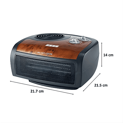 Usha FH 1212 heater with Positive Temperature Coefficient (PTC) heating element technology.