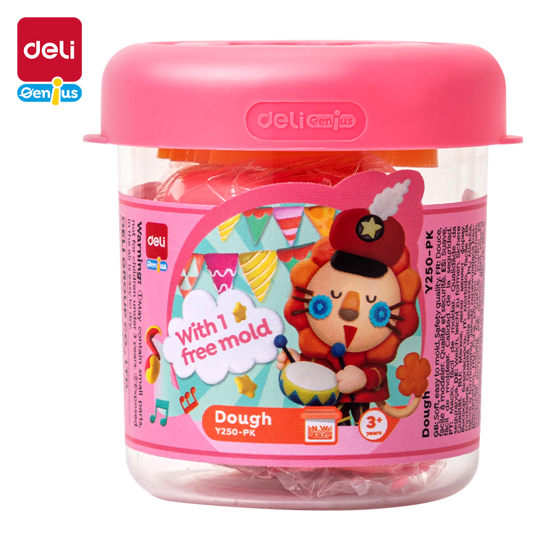 DELI GENIUS EY250-PK DOUGH TUB 100G WITH 1 MOLD PINK