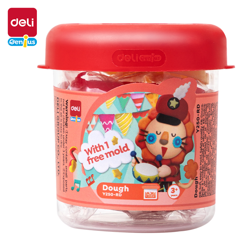 DELI GENIUS EY250-RD DOUGH TUB 100G WITH 1 MOLD RED