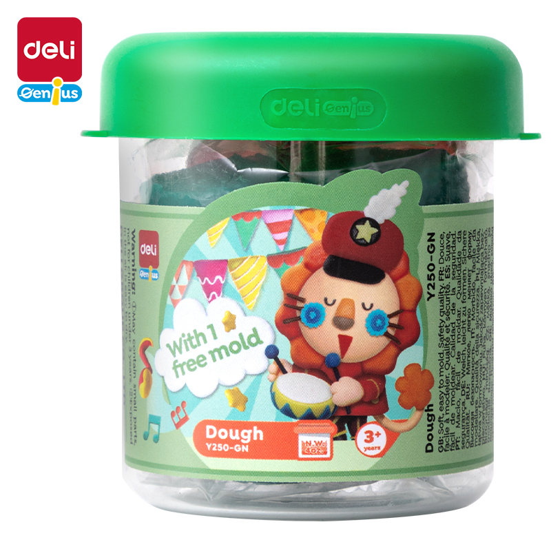 DELI GENIUS EY250-GN DOUGH TUB 100G WITH 1 MOLD GREEN