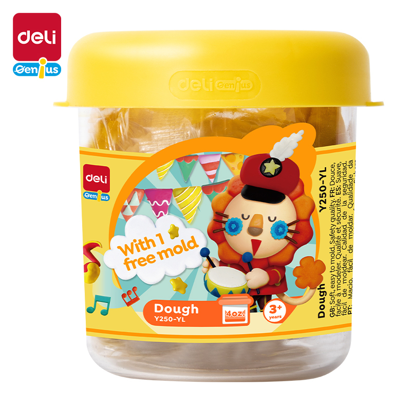 DELI GENIUS EY250-YL DOUGH TUB 100G WITH 1 MOLD YELLOW