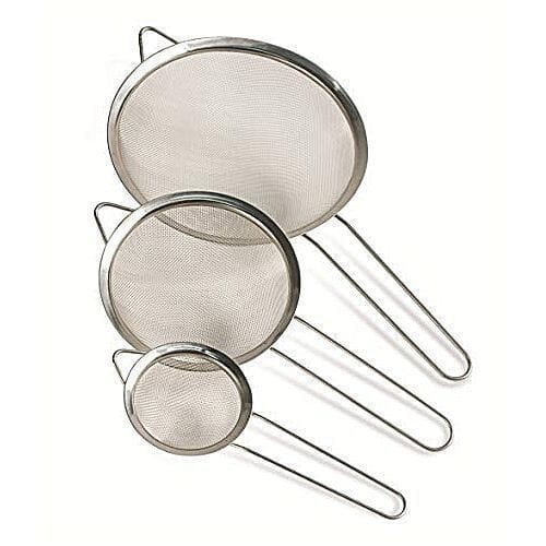 STAINLESSS STEEL STRAINER STAINLESS STEEL SIEVE 3PIECE PER SET