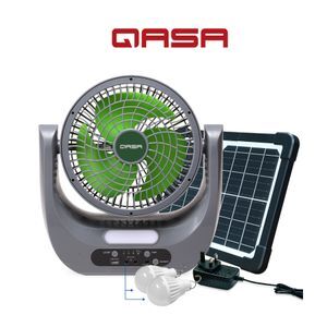 QASA 8 INCHES TORNADO TYPE 180DEGREE ROTATING RECHARGEABLE FAN