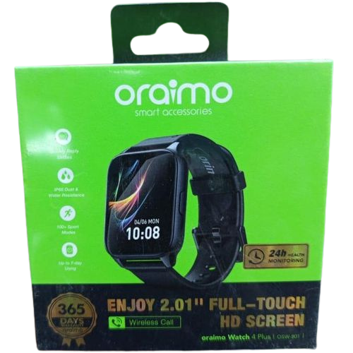 Oraimo Watch 4 Plus, With IP68 Dust & Water Resistance.