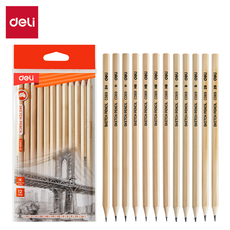 DELI C069-12 SKETCH PENCIL SET OF 12PCS