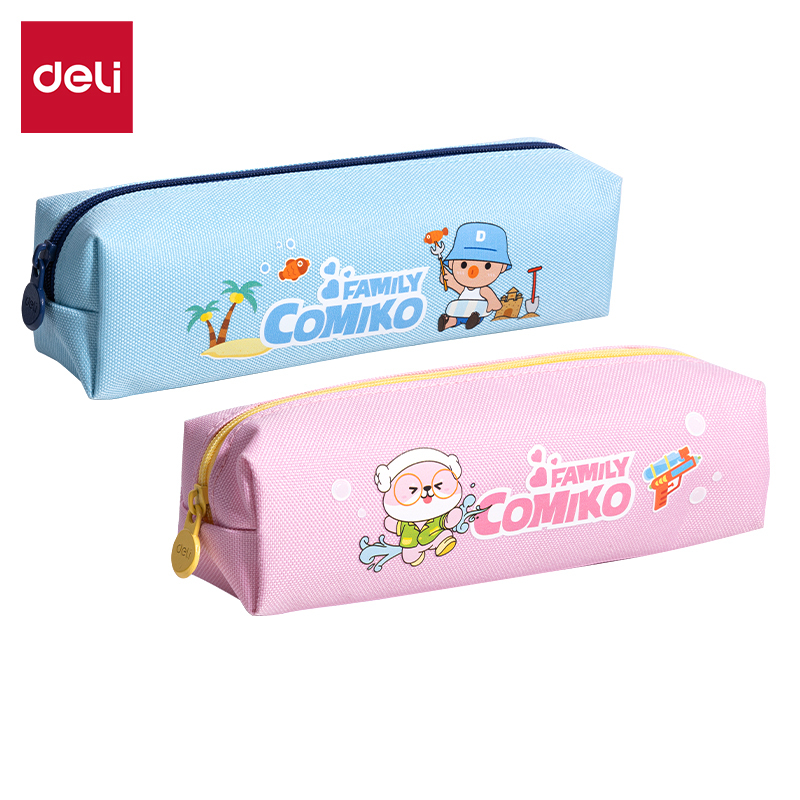 DELI H992 COMIKO OXFORD PENCIL POUCH ASST