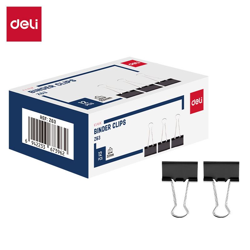 DELI EZ63 BINDER CLIPS 32MM