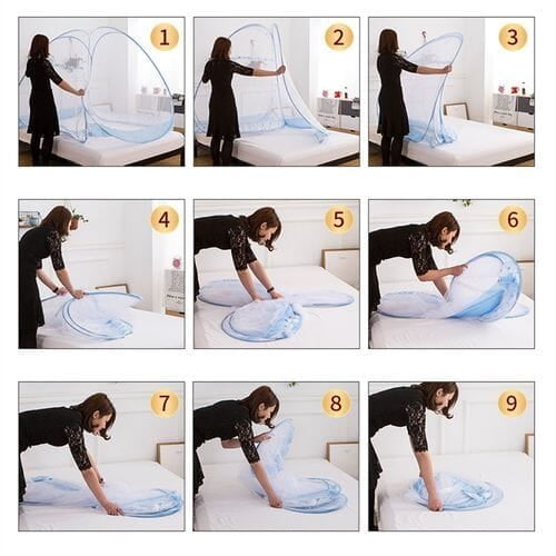 FOLDABLE BED CANOPY ANTI MOSQUITOES NET