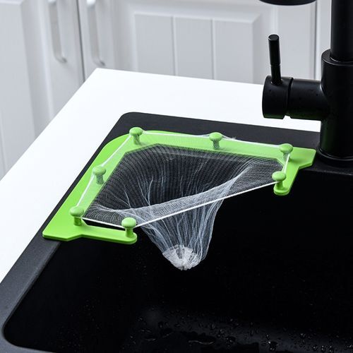 KITCHEN SINK CORNER TRIANGLE STRAINER 30PIECES OF DRAINING NET
