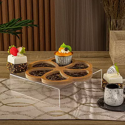 صحن خشب للضيافة - عدة أشكال