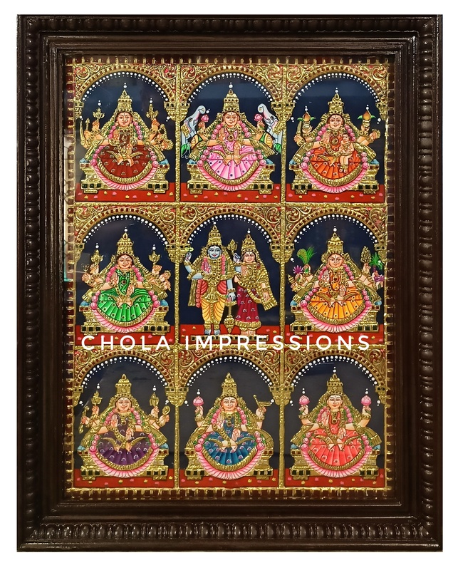 Ashtalakshmi Tanjore Painting - Exclusive Collection Ashtalakshmi Tanjore Painting - Exclusive Collection