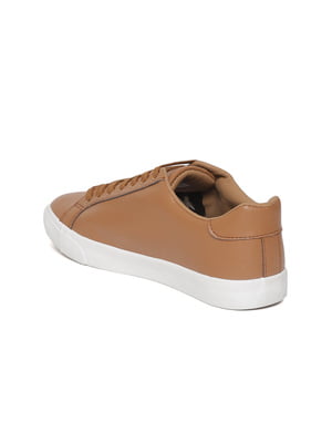 Women Brown Leather Sneakers