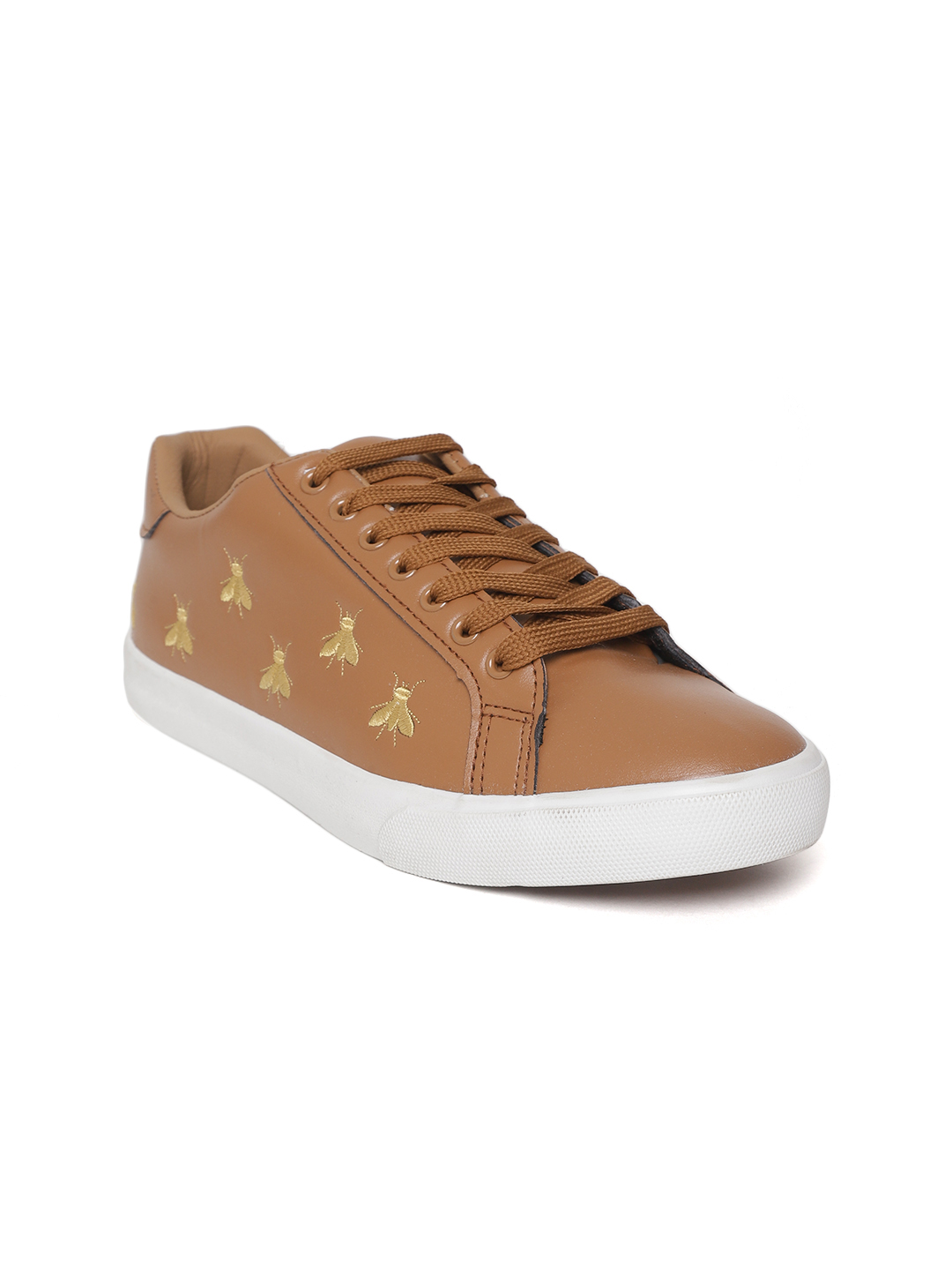 Women Brown Leather Sneakers