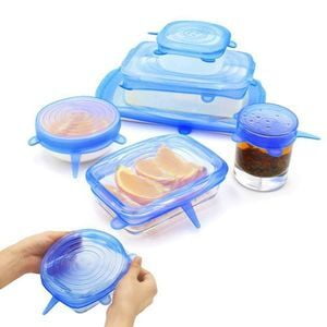 SILICON FOOD COVER 6PCS OF DIFEERENT SIZES