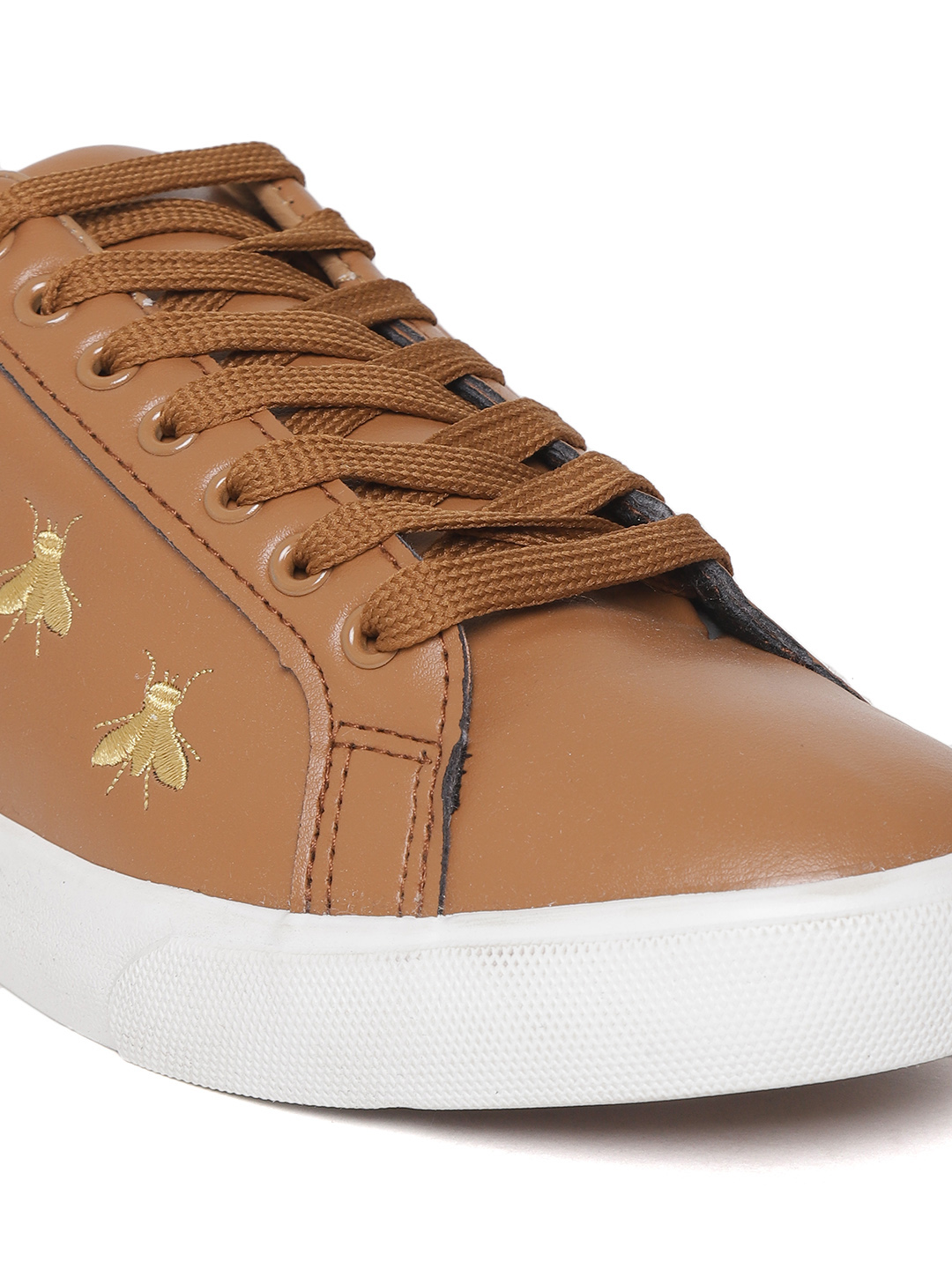 Women Brown Leather Sneakers