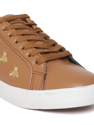 Women Brown Leather Sneakers