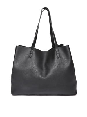 Black Solid Shoulder Bag