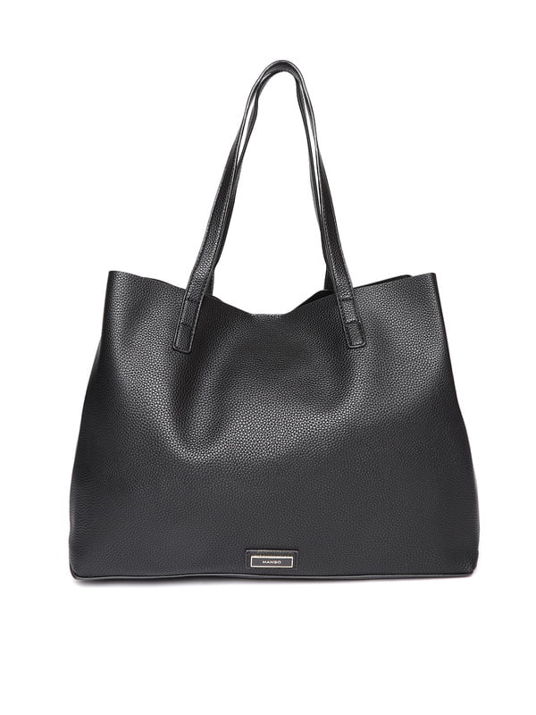 Black Solid Shoulder Bag