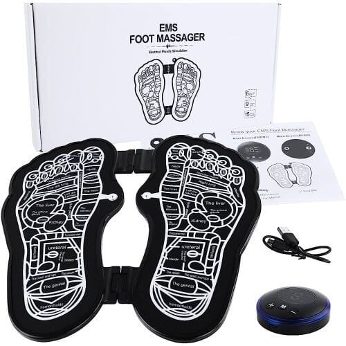 EMS FOOT MASSAGER ELECTRIC MUSCLE SIMULATOR WITH REMORE CONTROL