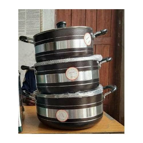 Hoffner Set of 3 Non Stick Pots 20 -24cm