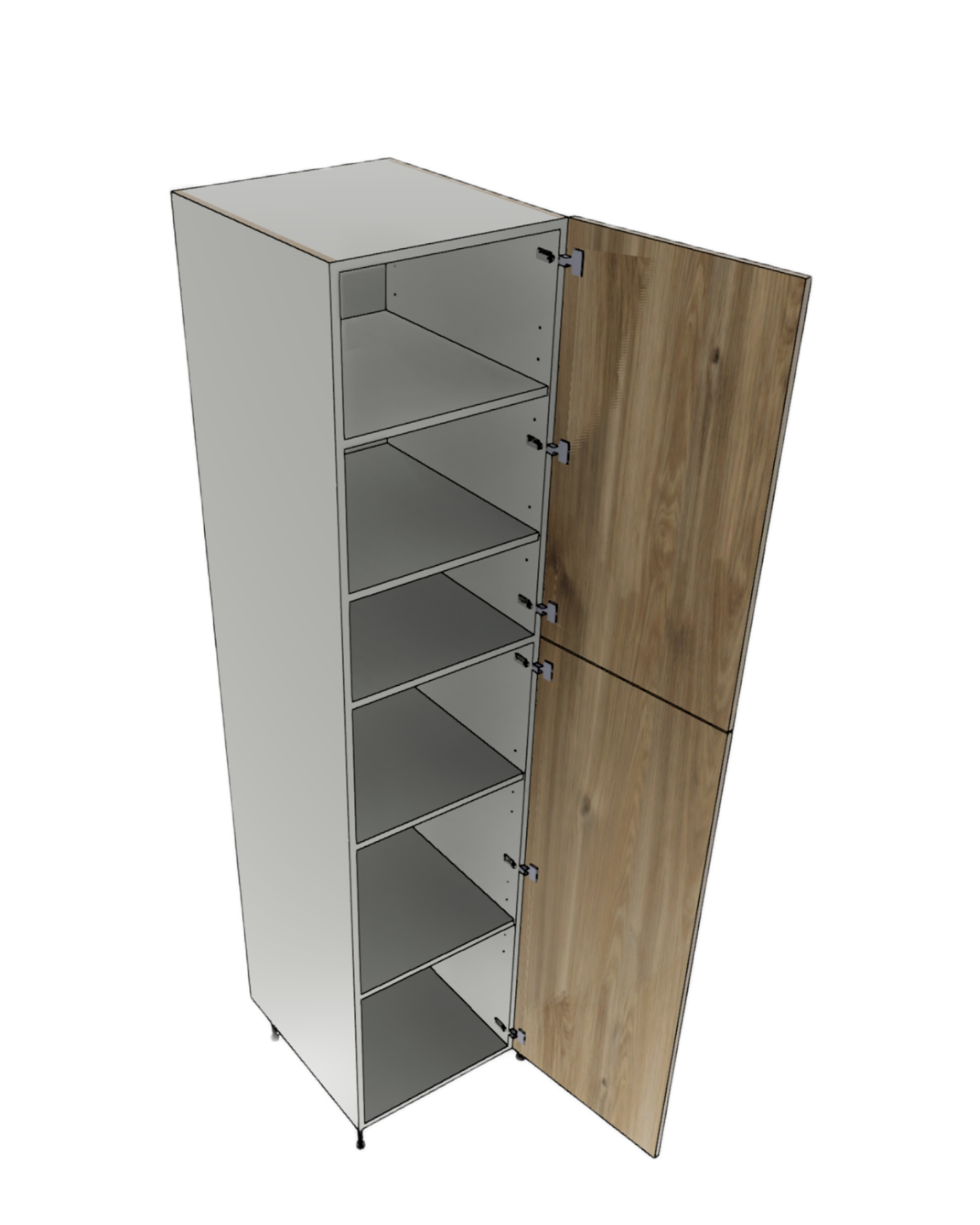TALL PANTRY CABINET 1 BOOTTOM 1 TOP DOOR WALL MATCH