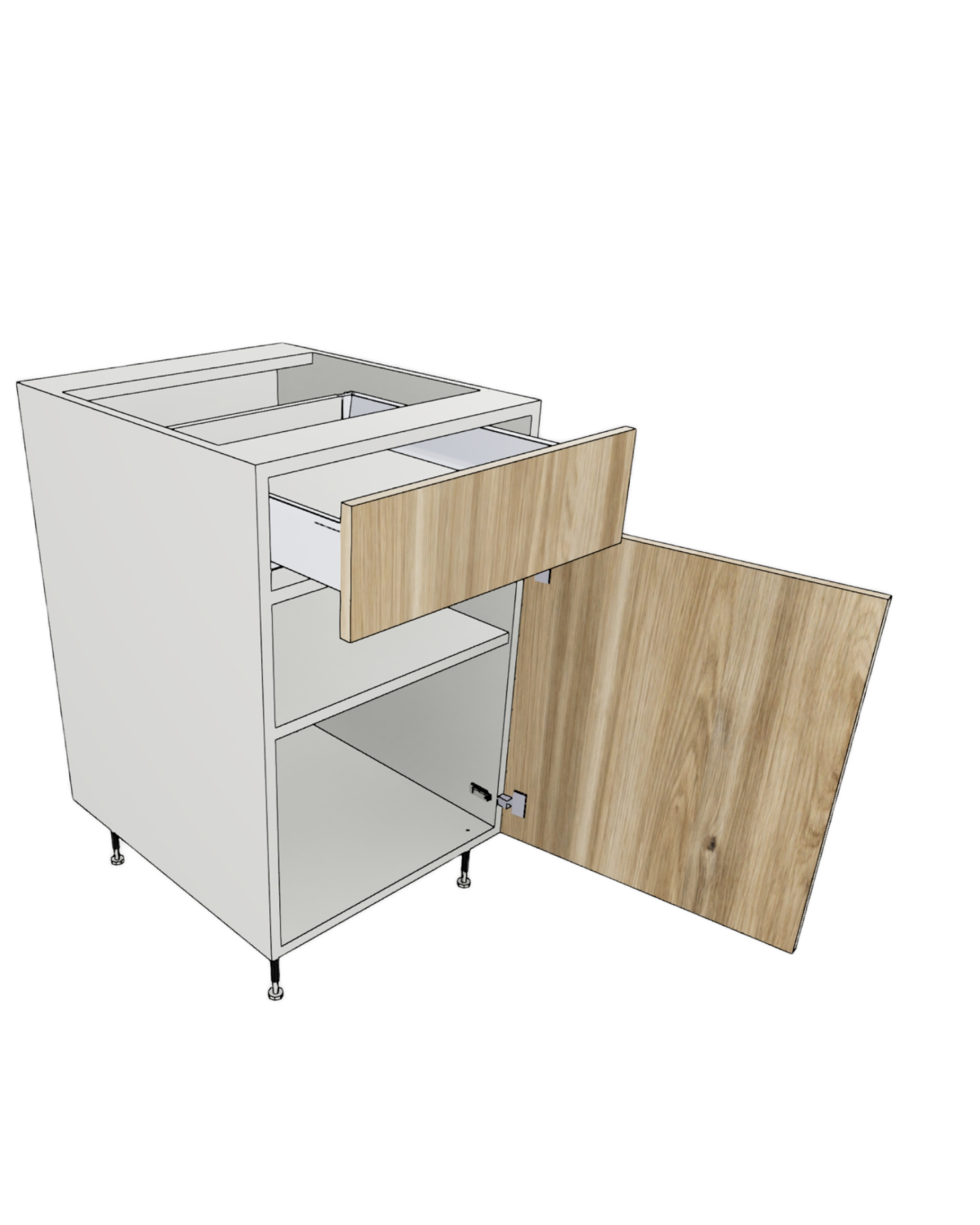 BASE CABINET 1 DOOR 1 DRAWER