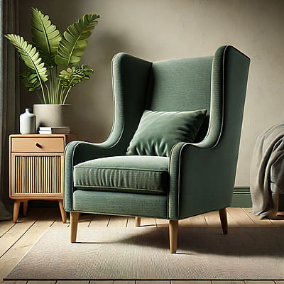 Gunmala Handicrafts Modern Wingback Accent Chair