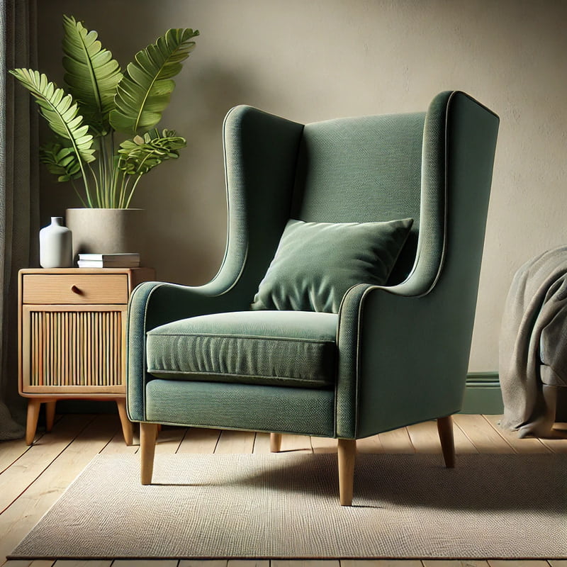 Gunmala Handicrafts Modern Wingback Accent Chair Gunmala Handicrafts Modern Wingback Accent Chair