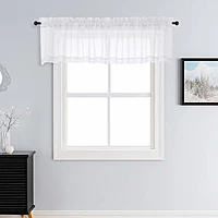 Patin White Sheer Curtains Valances