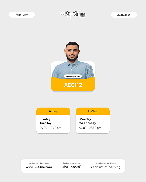 ACC112 - Financial Accounting I - In Class A