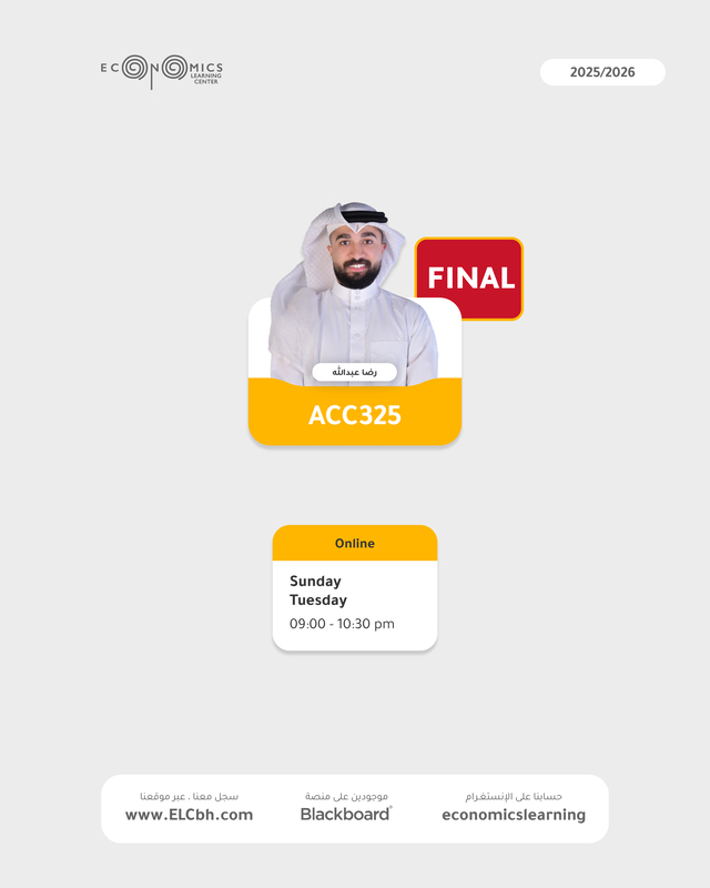 ACC325 - Managerial Accounting - Online - Final